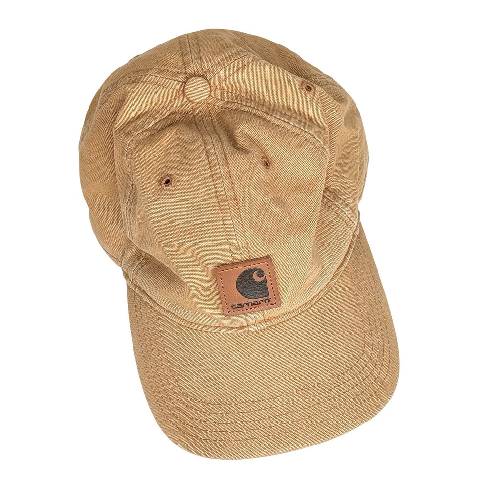 Carhartt‎ Odessa Cap Tan Washed Duck Canvas Adjustable Strapback Hat Brown